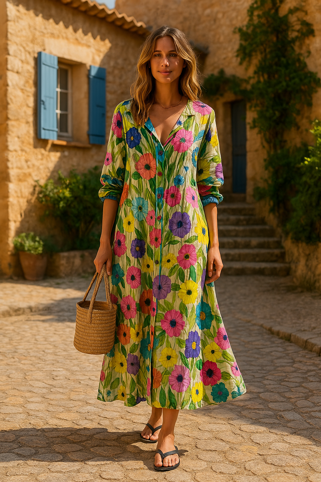Boho™ | Flödande Sommarklänning med Bohemisk Charm