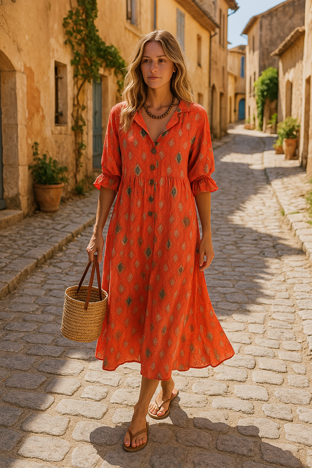 Boho™ | Flödande Sommarklänning med Bohemisk Charm